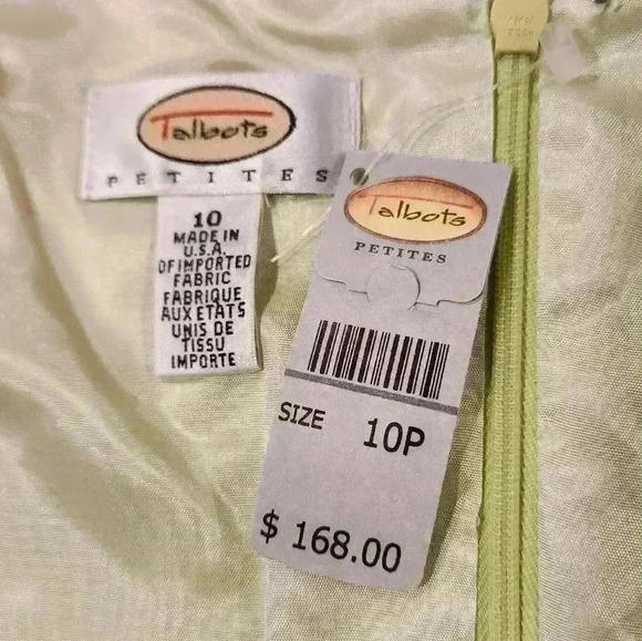 NEW NWT Woman's Talbots Petites Green A-Line Sleeveless Dress Size 10P $168 - Picture 8 of 9